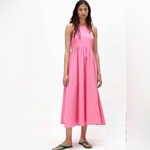 New Zara Elegant Pink Sleeveless Dress